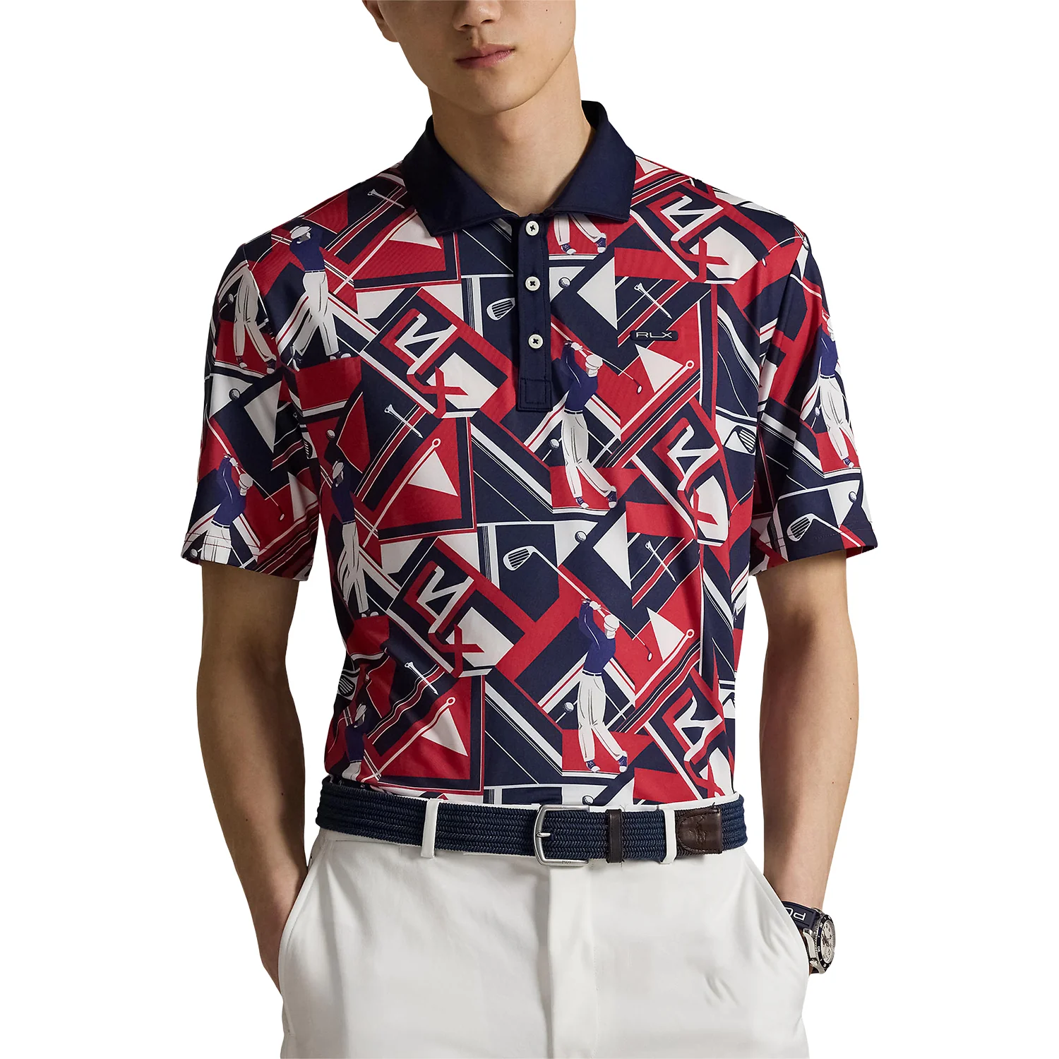 Ralph Lauren 2025 Ryder Cup Performance Fan Polo Shirt in Refined Navy Multi