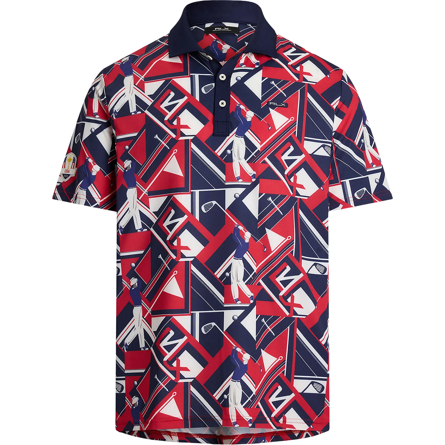 Ralph Lauren 2025 Ryder Cup Performance Fan Polo Shirt in Refined Navy Multi