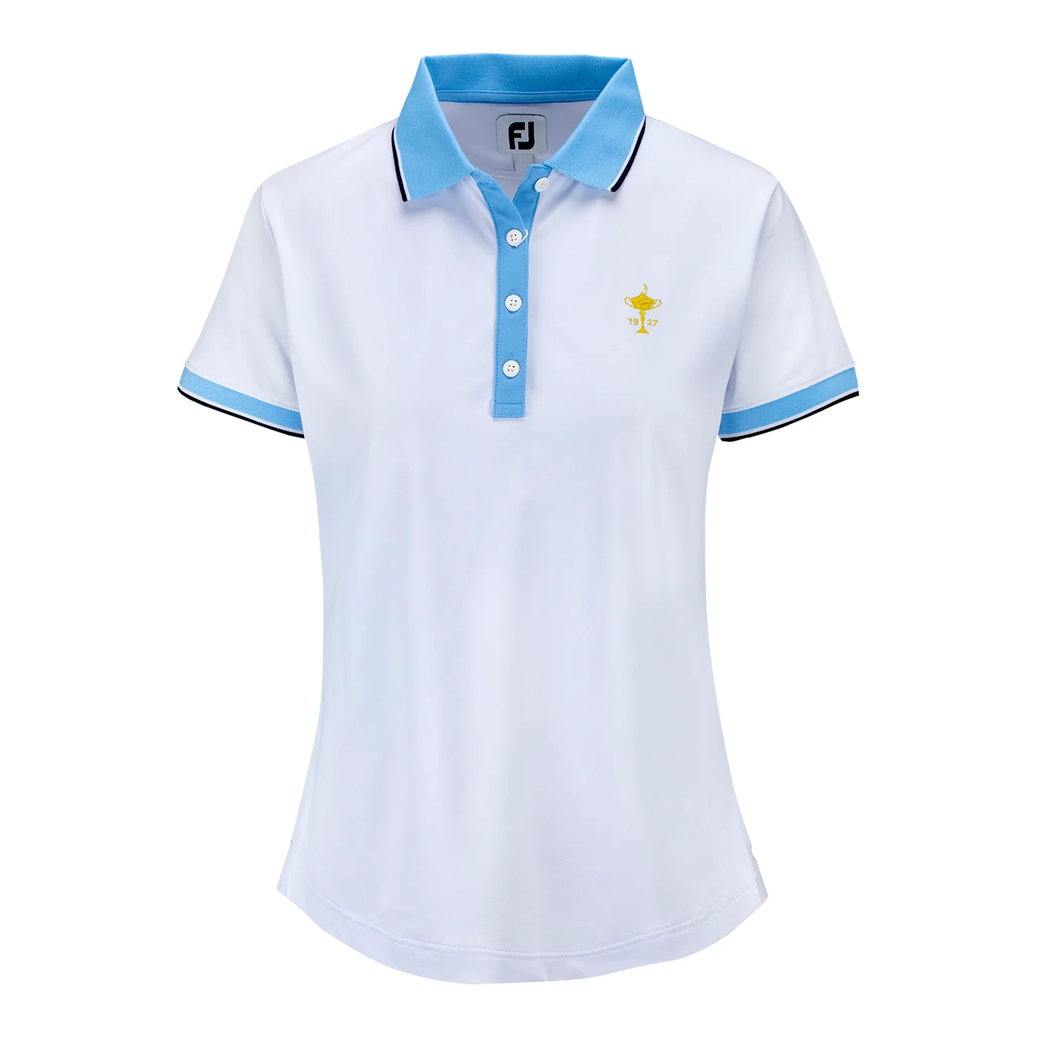 FootJoy Ryder Cup 1927 Trophy Women's Solid with Stripe Trim Pique Polo