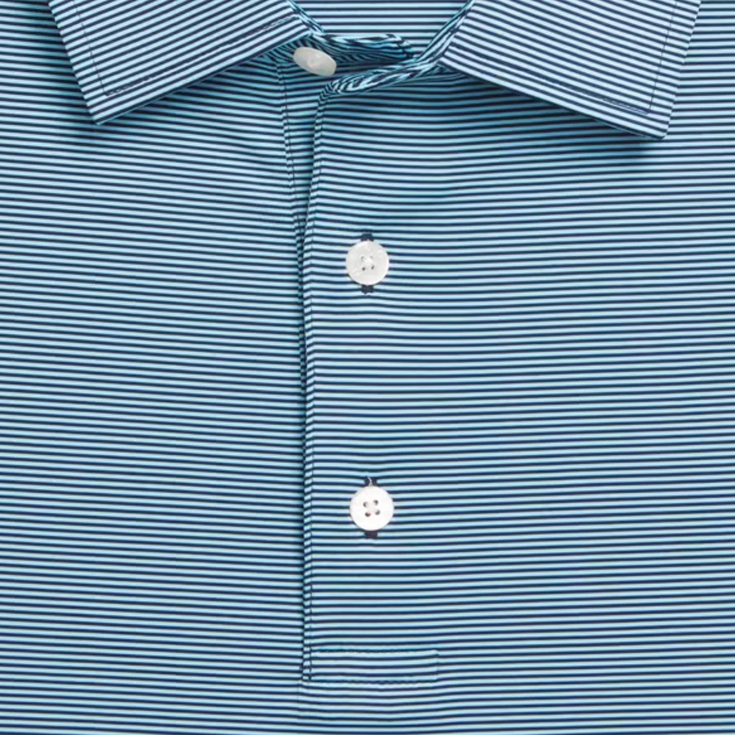 FootJoy 2027 Ryder Cup Microfeeder Stripe Polo in Navy and Light Blue