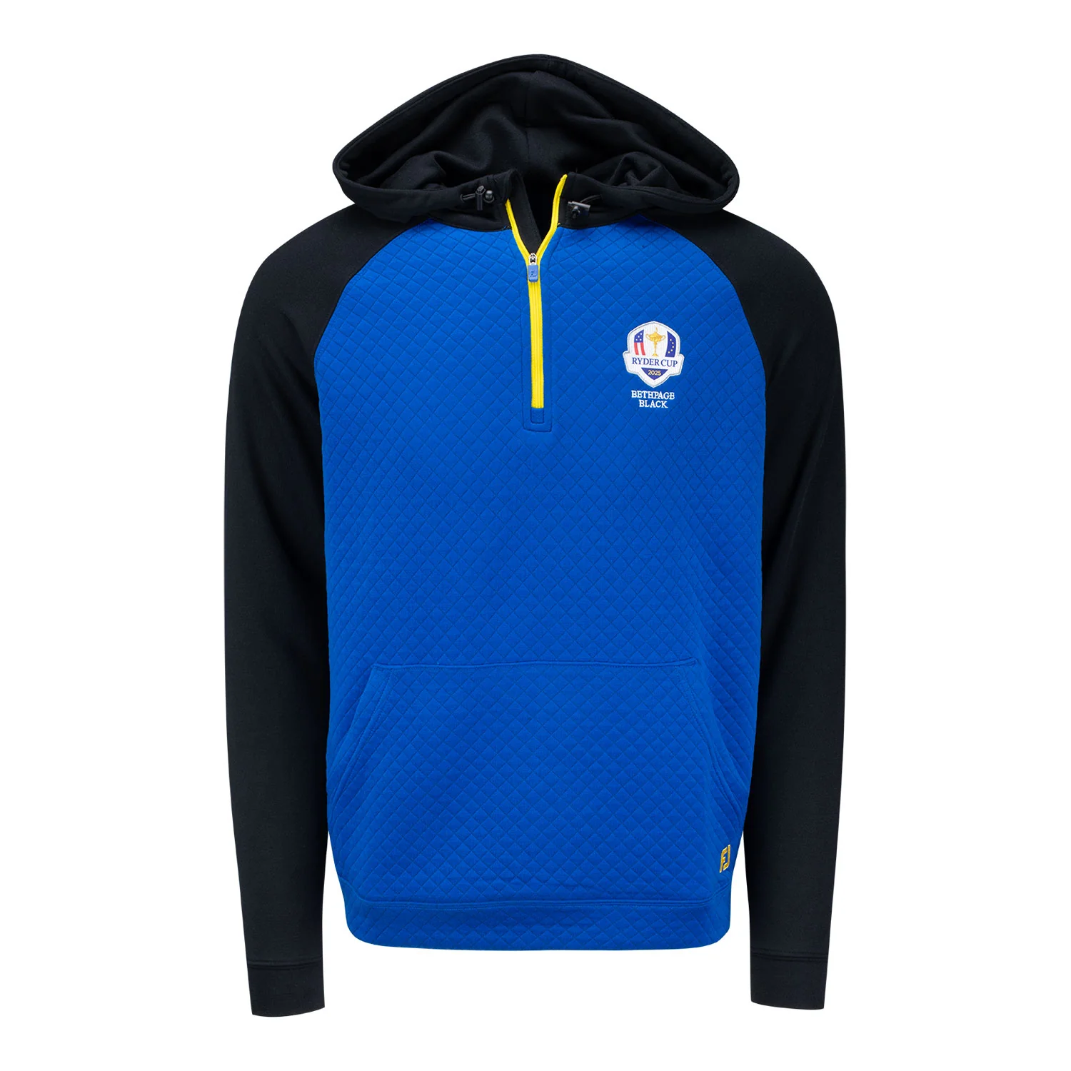 FootJoy 2025 Ryder Cup Hybrid Quarter Zip Hoodie in Royal and Black