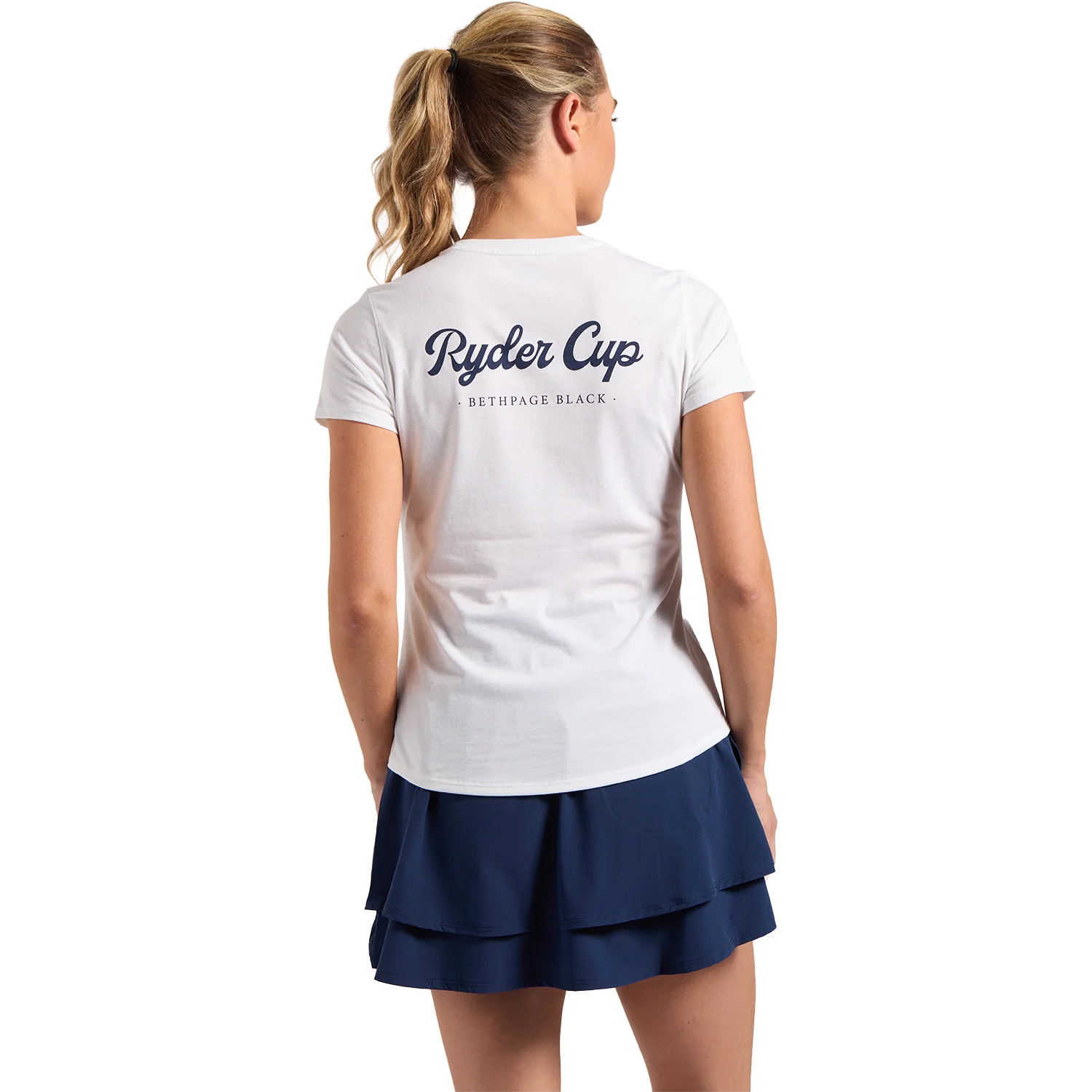 FootJoy 2025 Ryder Cup Women's Script T-Shirt in White 4 FootJoy 2025 Ryder Cup Women's Script T-Shirt in White