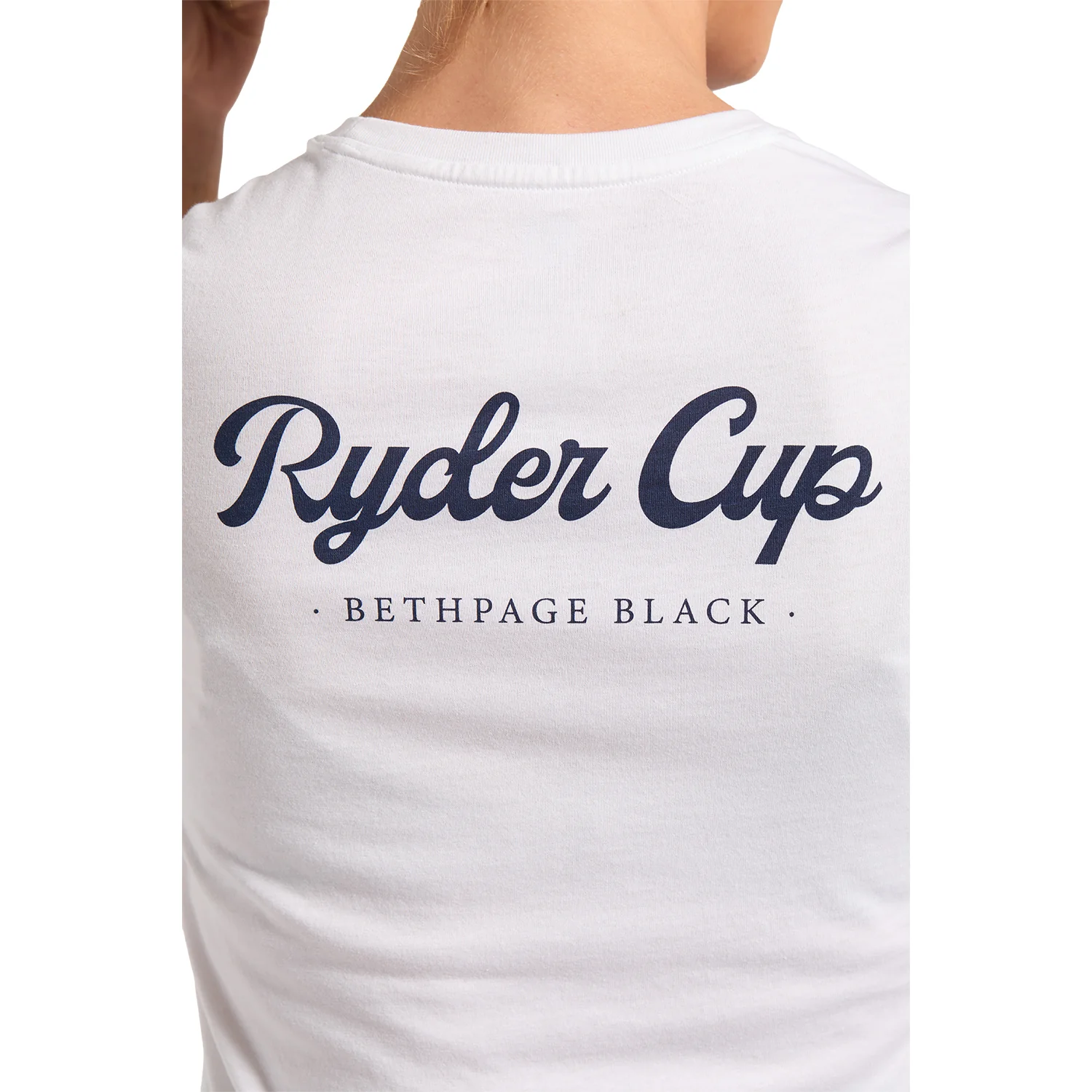 FootJoy 2025 Ryder Cup Women's Script T-Shirt in White 5 FootJoy 2025 Ryder Cup Women's Script T-Shirt in White