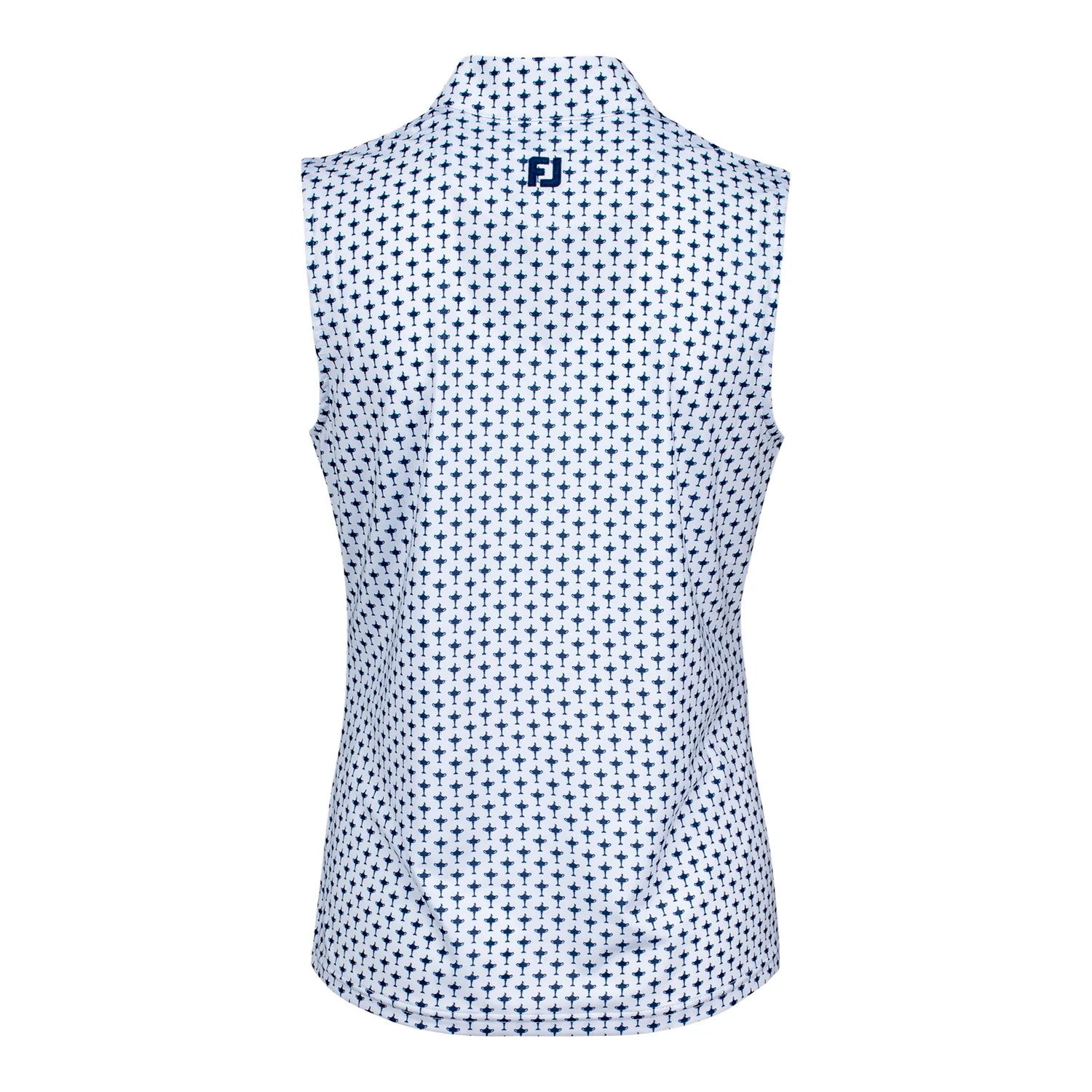 FootJoy 2025 Ryder Cup Women's Sleeveless Polo in White and Navy 5 FootJoy 2025 Ryder Cup Women's Sleeveless Polo in White and Navy