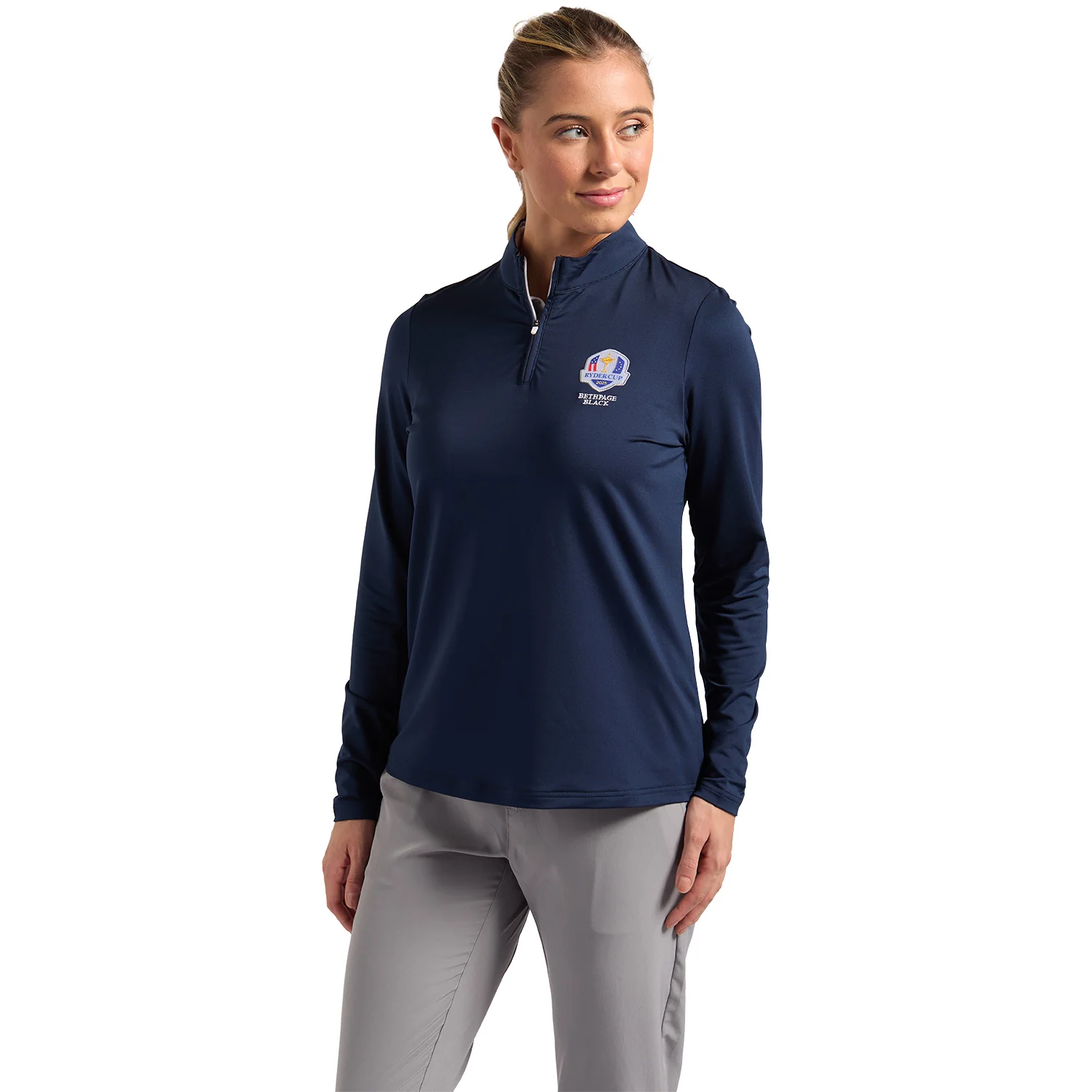 FootJoy 2025 Ryder Cup Women's Quarter Zip Midlayer in Navy