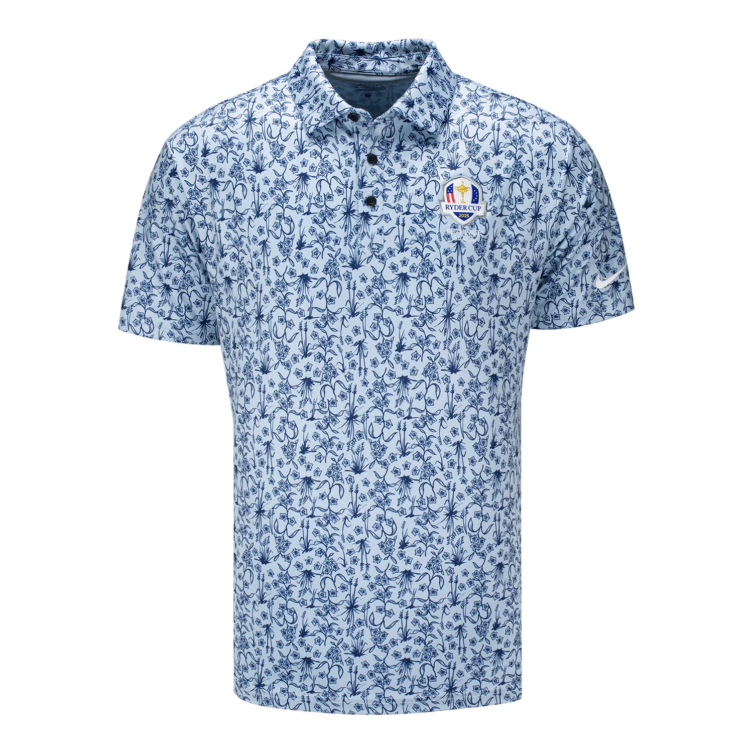 Nike 2025 Ryder Cup Tour All Over Print Polo in Light Armory Blue