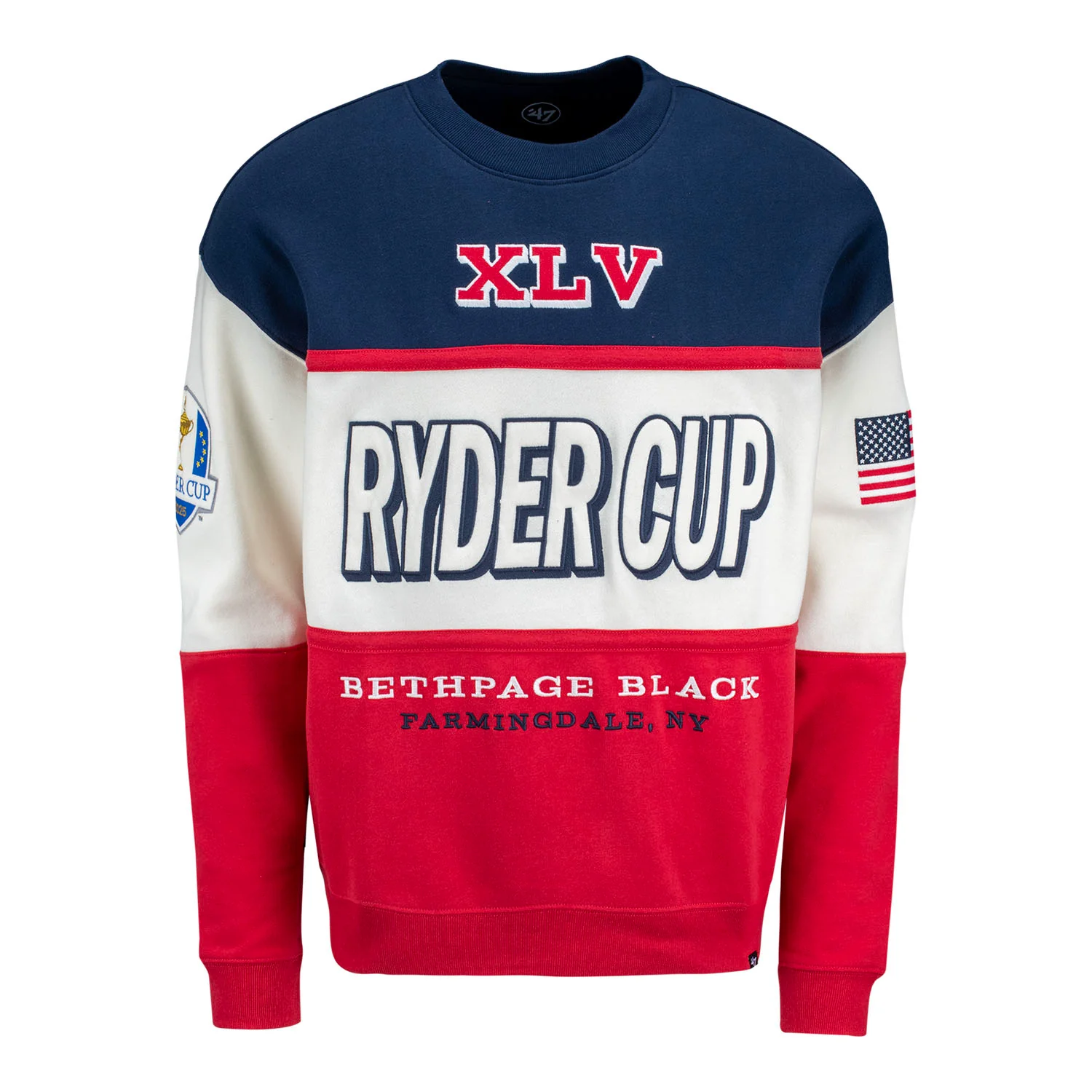 '47 Brand 2025 Ryder Cup Breeze Maximalist Crew in Red, White, and Blue