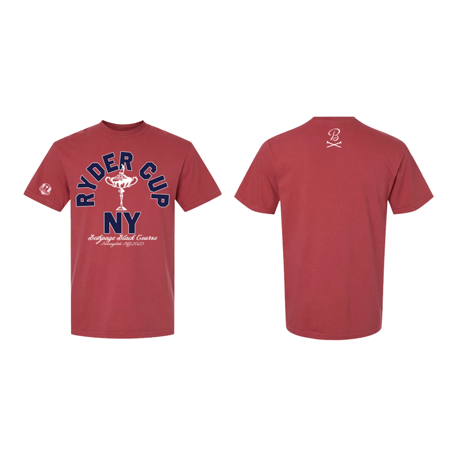Barstool 2025 Ryder Cup Arched Text and Trophy T-Shirt in Red