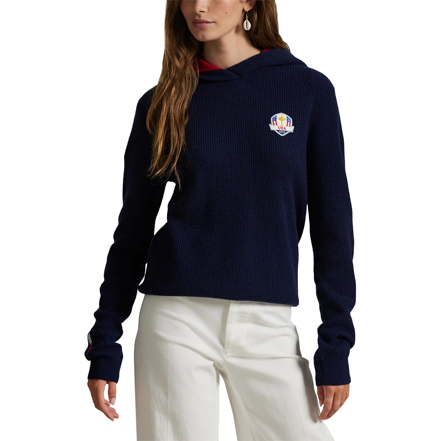 Ralph Lauren 2025 Ryder Cup Women's Wool Cotton Hoodie in Refined Navy