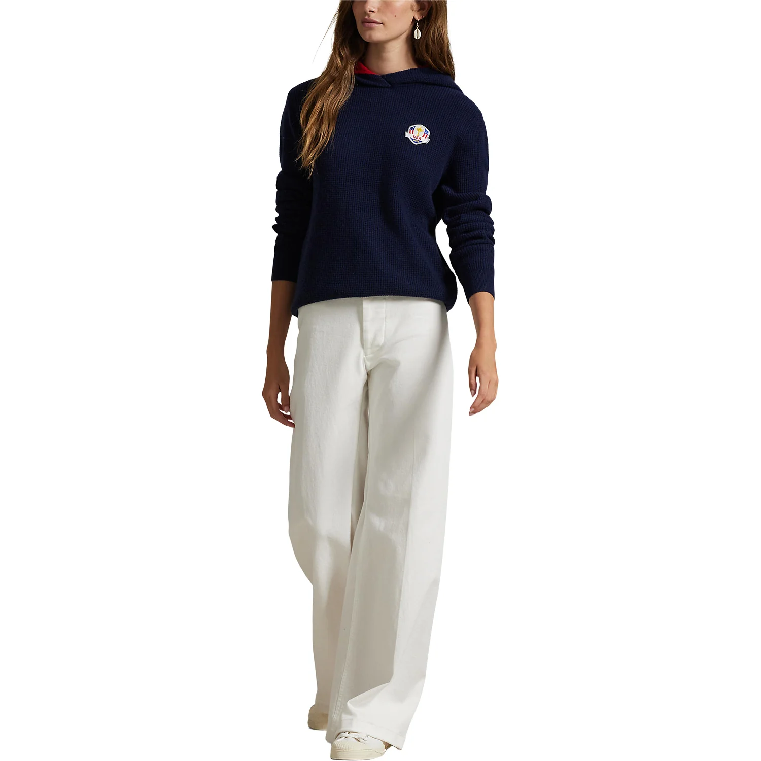 Ralph Lauren 2025 Ryder Cup Women's Wool Cotton Hoodie in Refined Navy