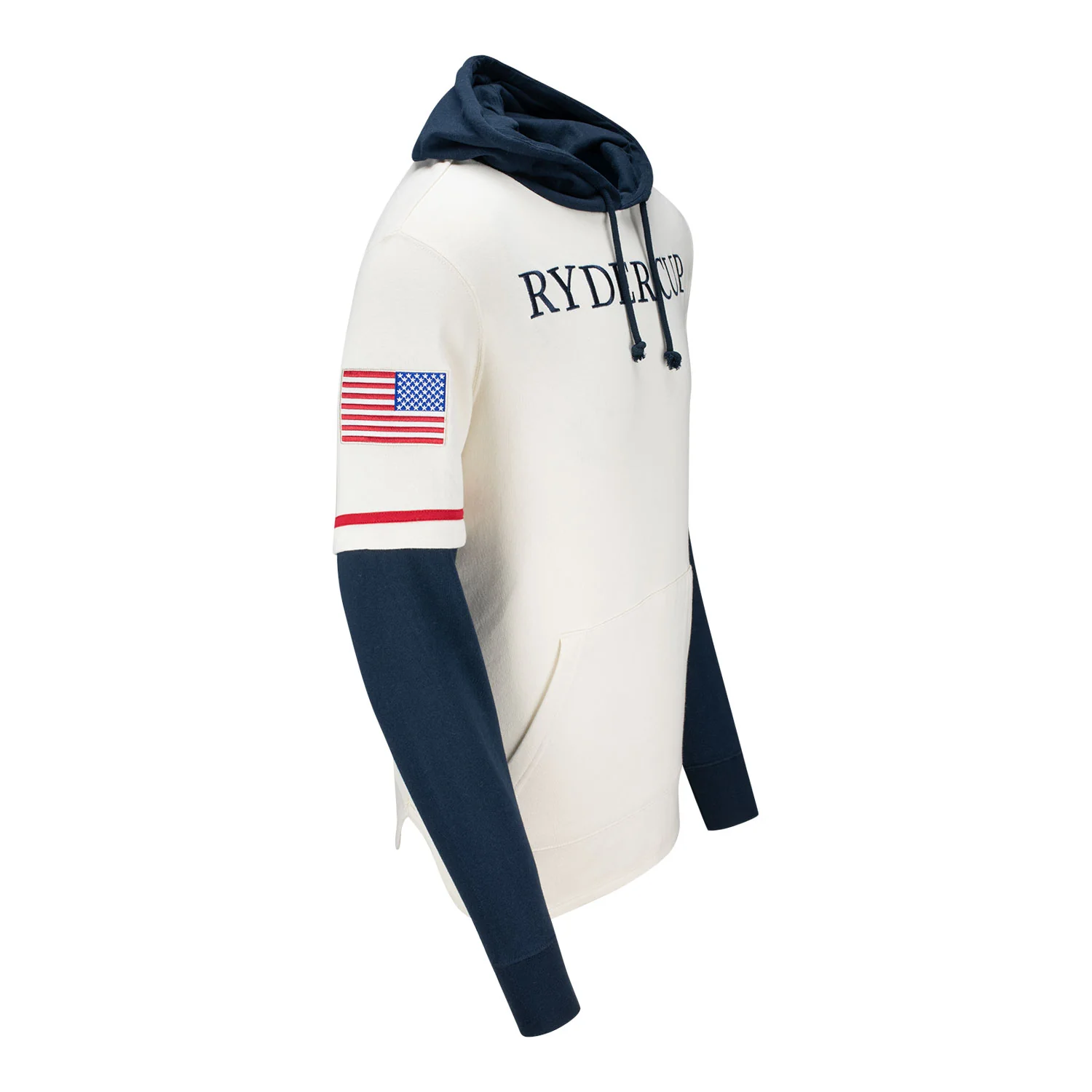 '47 Brand 2025 Ryder Cup Trifecta Shortstop Pullover Hoodie in Cream and Navy
