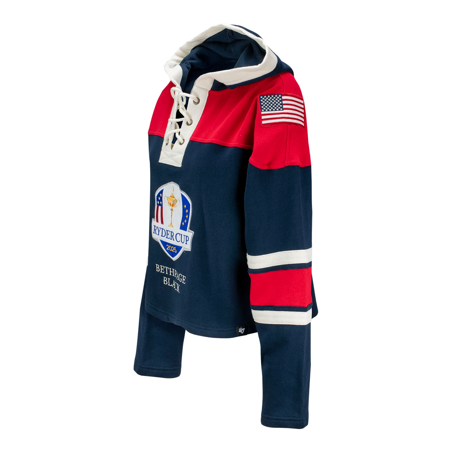 '47 Brand 2025 Ryder Cup Women's Cropped Superior Lacer Hood in Navy