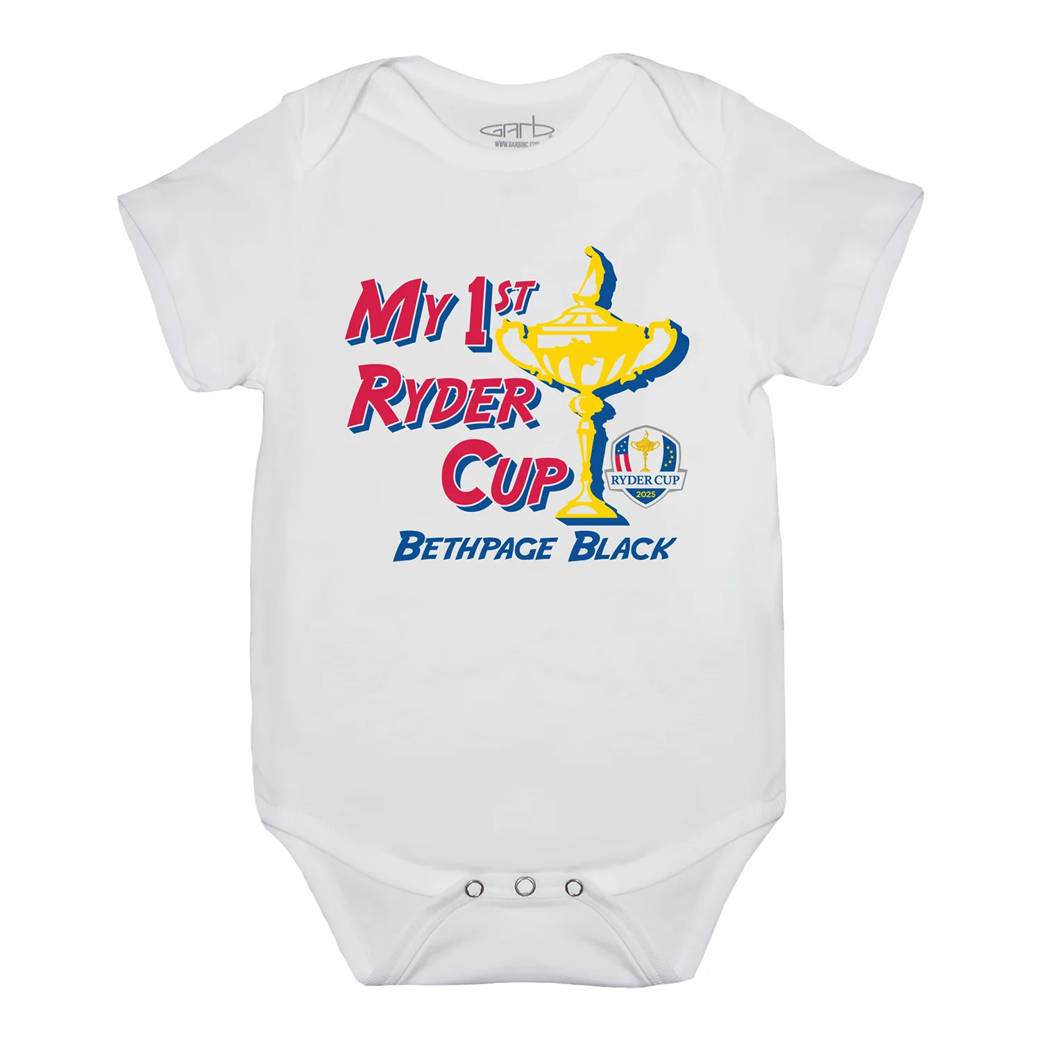 Garb 2025 Ryder Cup Infant Otis 1st Cup Onesie in White