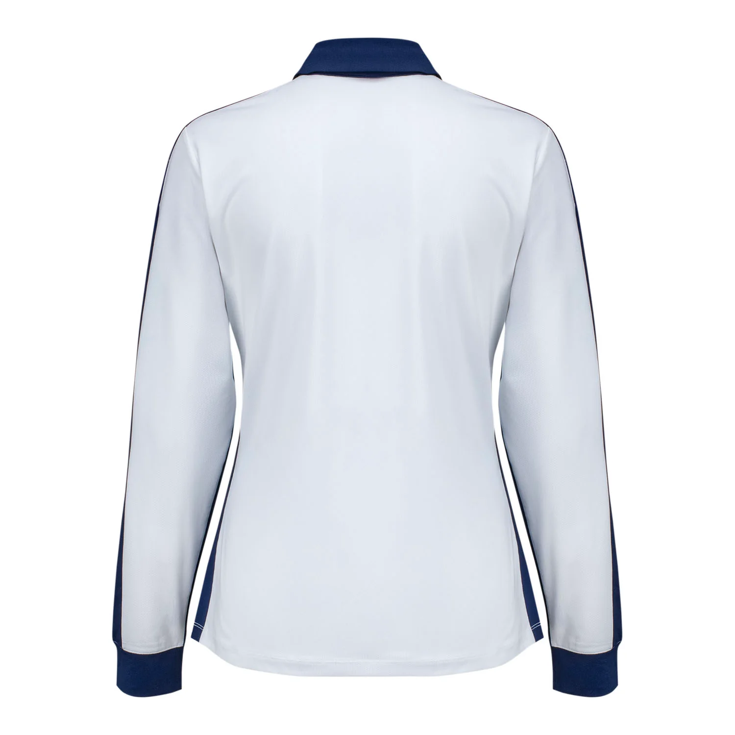 Dunning 2025 Ryder Cup Ladies Moira Long Sleeve Ventilated Polo in White and Navy