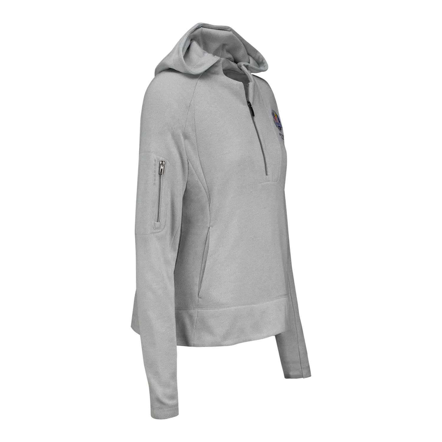 Dunning 2025 Ryder Cup Ladies Penrose 2.0 Hoodie Quarter Zip in Heather Grey